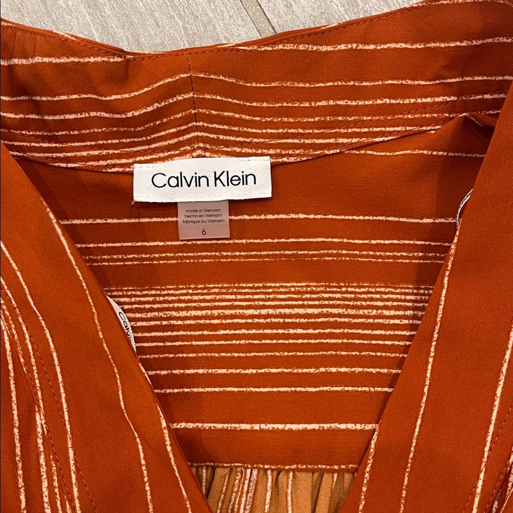 Calvin Klein Orange and Gray Maxi Dress - Picture 5 of 5